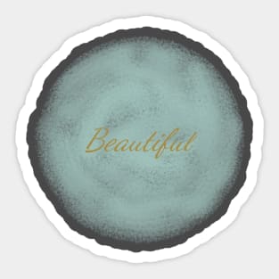 Beautiful Gold Typography  Art Minimal Design Sticker